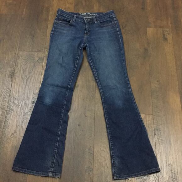 Guess Women's Boot Cut Jeans - Dark Blue - Picture 1 of 6